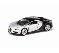 siku 1508, Bugatti Chiron Sports Car, Toy car for children, Metal,Plastic, Silver,Black, Opening doors