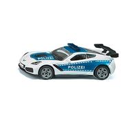 siku 1525, Chevrolet Corvette ZR1 Police Car, Police Toy, Metal/Plastic, Blue/White, Opening Bonnet