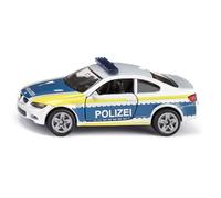 Siku 1532 BMW M3 Coupe Police Metal/Plastic, Silver, Toy Car for Children, Opening Doors
