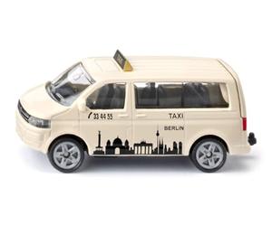 Siku 1555 VW T5 Large Capacity Taxi Metal/Plastic Beige Children's Car Berlin Print Rubber Tyres Flip Up Tailgate