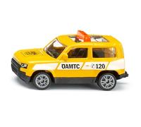 Siku 1568038 Austrian Land Rover Defender ÖAMTC Yellow | Metal and plastic, roadside assistance toy car, rubberised tyres, trailer hitch, off-road helper
