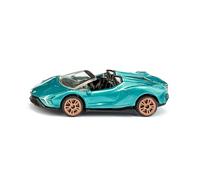 siku 1571 Lamborghini Sián Roadster, Toy Car, Metal/Plastic, Turquoise Metallic, Rubberised Tyres, Sporty Rims, Open Roof