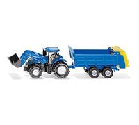 SIKU 1630 New Holland Tractor Loader + Universal Spreader Die-Cast Model Toy Farm