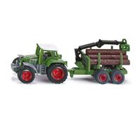 Siku 1645 Fendt Tractor with Forestry Trailer 1:87 Diecast Toy