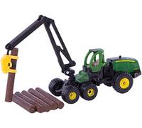 siku 1652, John Deere Harvester, Forestry, Metal,Plastic, 1:87, Green, Incl. tree trunk, Rotating crane
