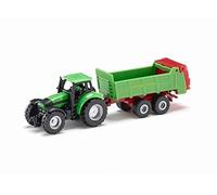 siku 1673, Tractor with Universal Manure Spreader, Metal,Plastic, Green, Opening tailgate