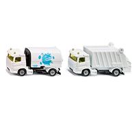 Siku Municipal Vehicle Set Includes Street Sweeper & Garbage Truck
