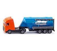 siku 1792, Lorry with Silo Trailer, 1:87, Metal,Plastic, Orange,Blue, Detachable semi-trailer