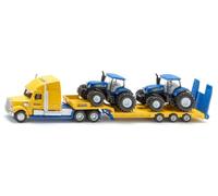 Siku Truck Low-Loader With 2 New Holland T8 Tractors - Diecast Scale 1:87 - 1805