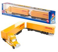 siku 1806, Road Train, Tractor unit with semi-trailer and trailer, 1:87, Metal,Plastic, Brown,White