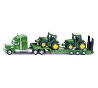 siku 1837 Low Loader with 2 John Deere Tractors 1:87 Metal/Plastic Folding Tail