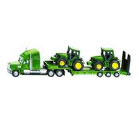 siku 1837 Low Loader with 2 John Deere Tractors 1:87 Metal/Plastic Folding Tail