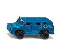 siku 1926, Rheinmetall Survivor Cash Transporter, Toy car, 1:50, Metal,plastic, Blue, Openable doors, Incl. sticker sheets in various languages and 4 gold bars
