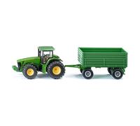 siku 1953, John Deere Tractor with Trailer, 1:50, Metal/Plastic, Gre (US IMPORT)