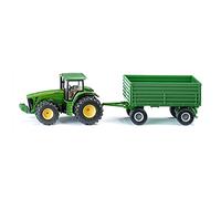 siku 1953, John Deere Tractor with Trailer, 1:50, Metal/Plastic, Green, Multifun