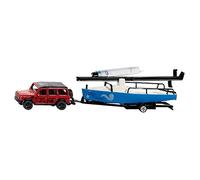 siku 2564, Mercedes-AMG G65 with Sailboat, 1:50, Metal,Plastic, Red,Blue, Incl. metal trailer, Multi-functional