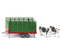 siku 2875, Livestock Trailer with 2 Holstein Cows, 1:32, Metal/Plast (US IMPORT)