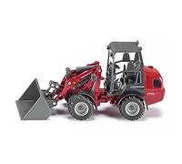 Siku Model Weidemann Hoftrac Four-Wheel Loader 3059 - 1:32 Metal/Plastic, Movable Loading Arm & Shovel, Red