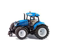 siku 3291, New Holland T7.315 HD, Toy Tractor, 1:32, Metal/Plastic, Blue, Incl. front weight, opening bonnet and trailer coupling