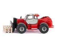 Siku Telehandler Manitou MHT 10230 – 1:50 Metal/Plastic Red, incl. 3 pallets