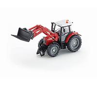 siku 3653, Massey Ferguson with Front Loader Fork, 1:32, Metal,Plastic, Red, Steerable with rotating beacon
