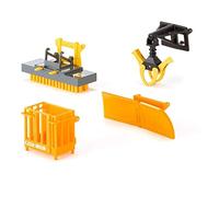 Siku 3661 1:32 Scale Front Loader Accessories Basket Plough Log Grab Brush sweep