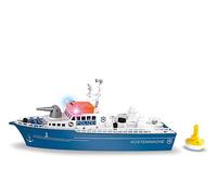Siku Police Boat 5401 – Plastic, Blue/White, Water Cannon, Light & Sound, Stern Flap, Incl. Buoy