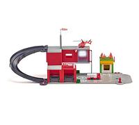 siku 5508, Fire station, Red, Incl. sticker set, High-quality plastic, With light and sound effects, Incl. fire engine and helicopter