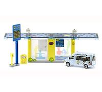 siku 5509, Bus Stop, Plastic, Multicolour, Incl. Mercedes-Benz Sprinter (metal) and ticket machine