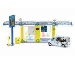 siku 5509, Bus Stop, Plastic, Multicolour, Incl. Mercedes-Benz Sprinter (metal) and ticket machine