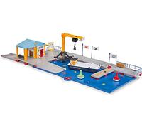 siku 5512, Pier, Plastic, Multicolour, 2 base plates for combination with other pieces, Work boat, Buoys, Snack bar, Jetty, Crane, Easy assembly