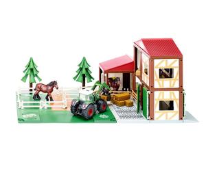 Siku 5609 Siku World Horse Farm - Barn complete with Horses Bales Fendt Tractor