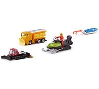 siku 6290, Winter Gift Set, Metal,Plastic, Multicolour, Play set with winter service vehicle, Pistenbully 600, snowmobile