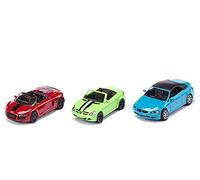 SIKU 6314 Convertible Car Set 3pk - Mercedes SLK, R8 Spyder BMW 645i Cabrio 1:55
