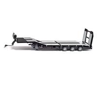 siku 6744, 3-Axle Low Loader, Nooteboom Eurotrailer, 1:32, black/silver, metal/plastic, electronic loading ramp, 4 LEDs at the rear