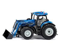 siku 6797, New Holland T7.315 Tractor with Front-Loader, Blue, Metal,Plastic, 1:32, Remote controlled, Without remote control module, Control via app possible