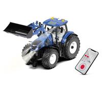 siku 6797, New Holland T7.315 Tractor with Front-Loader, Blue, Metal,Plastic, 1:32, Remote controlled, Without remote control module, Control via app possible