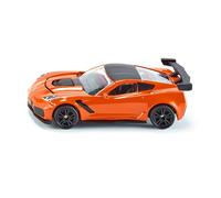 Siku Toy Vehicle Chevrolet Corvette ZR1 Orange/Black Opening Bonnet for Children