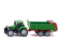 Siku Tractor 1673 - Universal Manure Spreader, Metal/Plastic, Opening Tailgate, Green