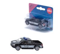 Siku 1496 Ford F150 US-Police, Metal/Plastic, Black/White, Rubber Tyres, Toy Car for Kids, Opening Doors, with Roof Lamp