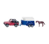 SIKU 1:87 SCALE JEEP WITH HORSE TRAILER
