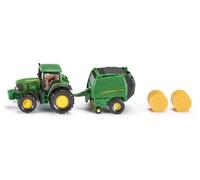 SIKU 1:87 SCALE JOHN DEERE TRACTOR WITH BALER
