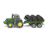 Siku John Deere With Trailer And Bales - Scale 1/87
