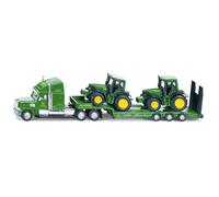 siku 1837 Low Loader with 2 John Deere Tractors 1:87 Metal/Plastic Folding Tail