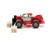 Siku Telehandler Manitou MHT 10230 – 1:50 Metal/Plastic Red, incl. 3 pallets