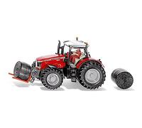 Siku Massey Ferguson 8680 Model Tractor with Front Bale Lifter - 1/32 Scale