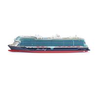 SIKU 1731 Cruise ship Mein Schiff Relax, 1:14001, with detailed decks, metal/plastic, Multicolor, Ship Toy for Cruise Fans
