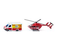 Siku Mercedes-Benz Ambulance and Helicopter Set - 1:87 Scale