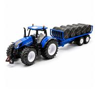 Siku New Holland T7.315 with Round Bale Trailer - 1:32 Scale