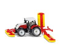 siku 1672, Steyr Tractor with Pöttinger Combination Mower, Metal,Plastic, Red, Toy vehicle for children